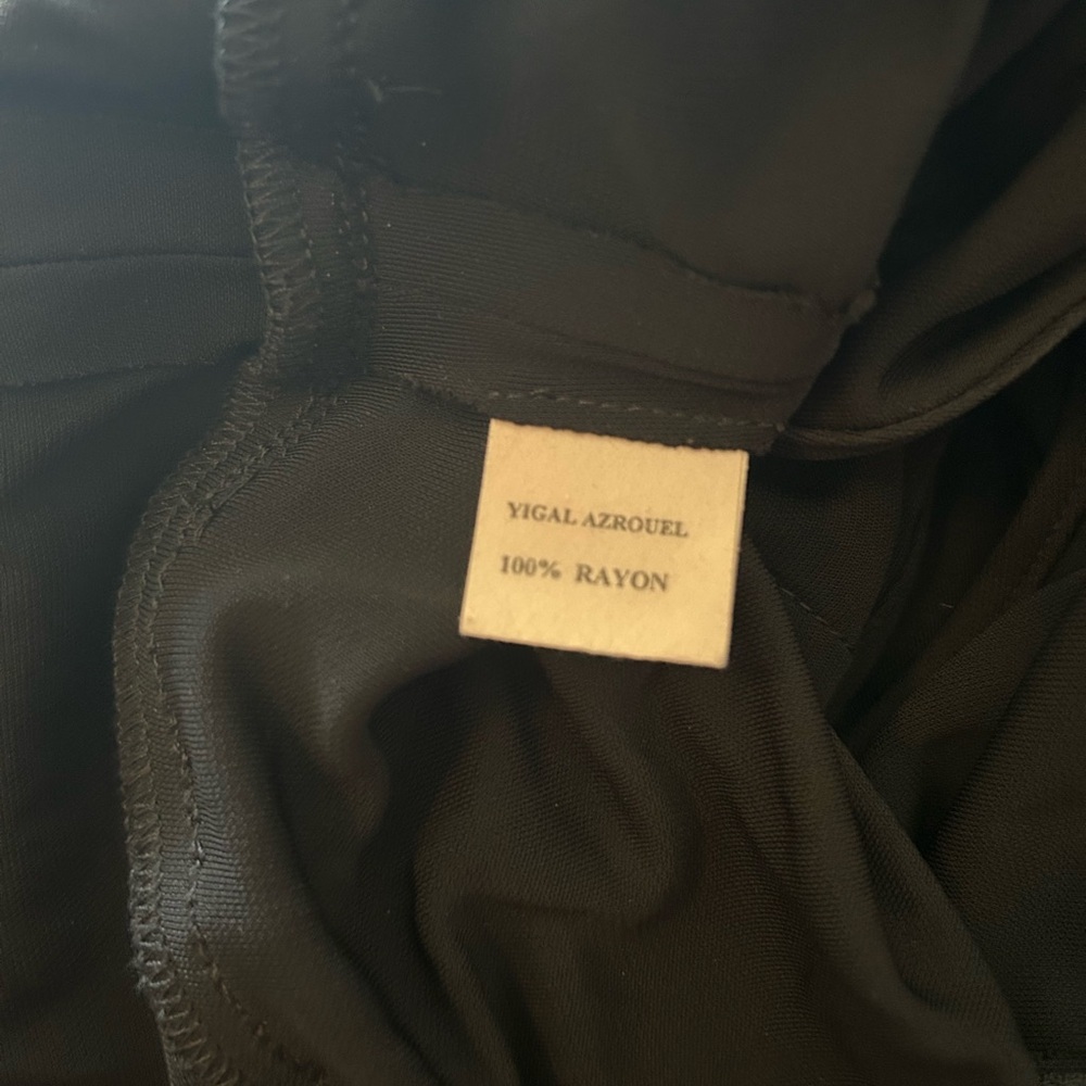 Yigal Azrouel Black Asymmetrical Ruched Cocktail Dress - Picture 9 of 10